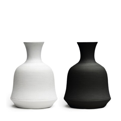 FLORERO CERAMICA D18x25CM BLANCO/NEGRO MATE FLORERO CERAMICA D18x25CM BLANCO/NEGRO MATE