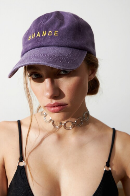 Cap chance bordado violeta