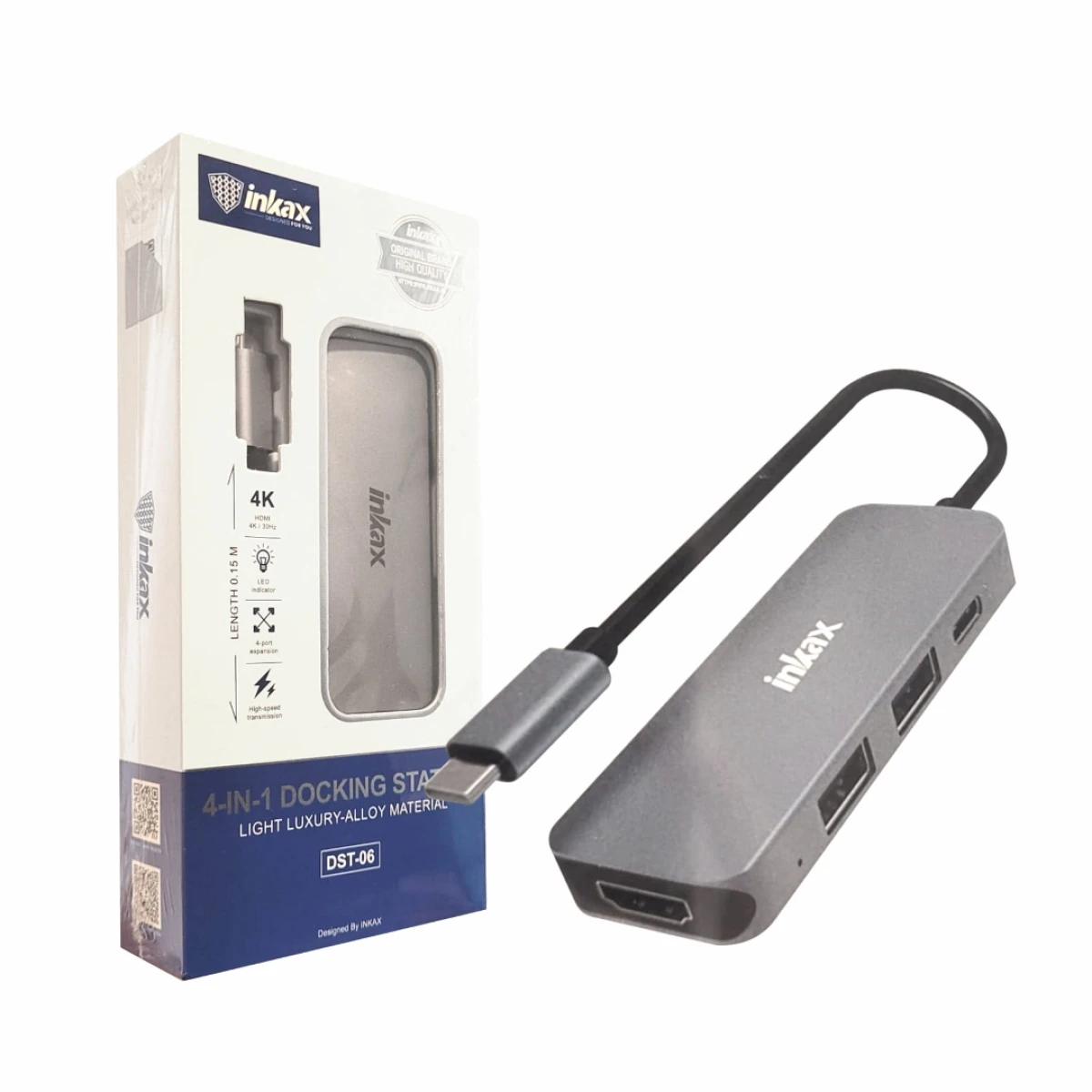 Dock Station Inkax Usb-c 4-IN-1 4K 