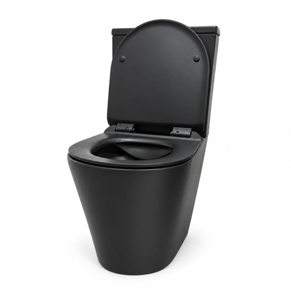 Inodoro largo con mochila VIP Negro Mate 70X36.50X83cm Inodoro Largo Con Mochila Vip Negro Mate 70x36.50x83cm