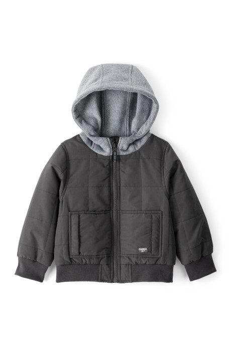 Campera bomber resistente al agua, negra Campera bomber resistente al agua, negra