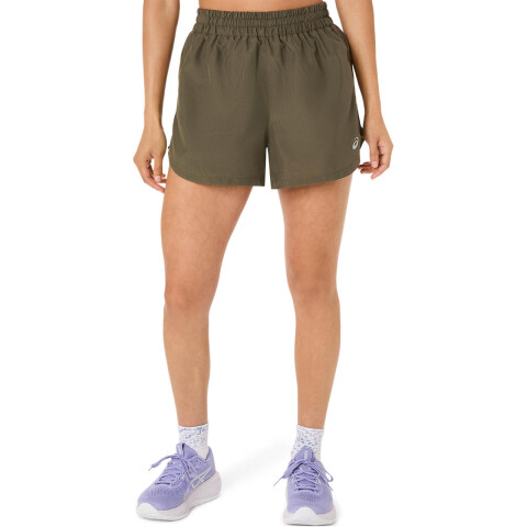 Short Running Nagino Run Adjustable 4In Short Mujer Dark Olive