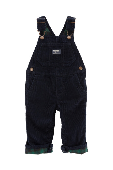 Enterito de pana con forro a cuadros. Talles 6-24M Sin color