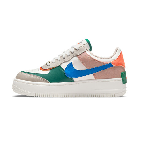 Nike Air Force 1 Shadow - White/Beige/Blue — Zooko