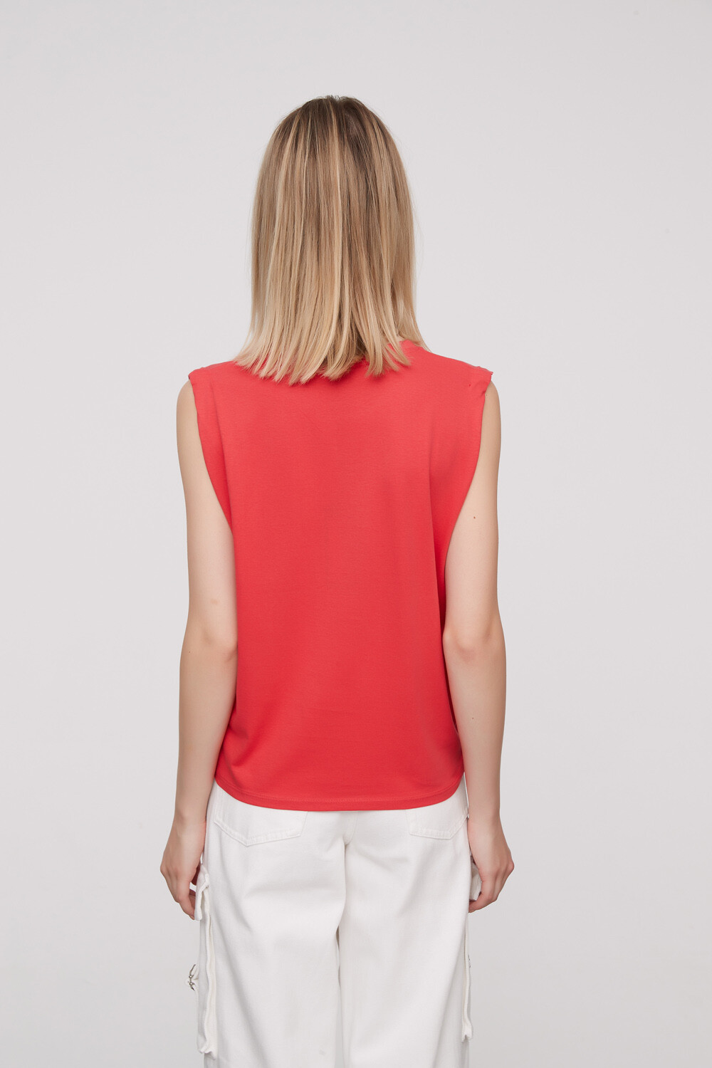 Remera Hortensia Rojo Coral