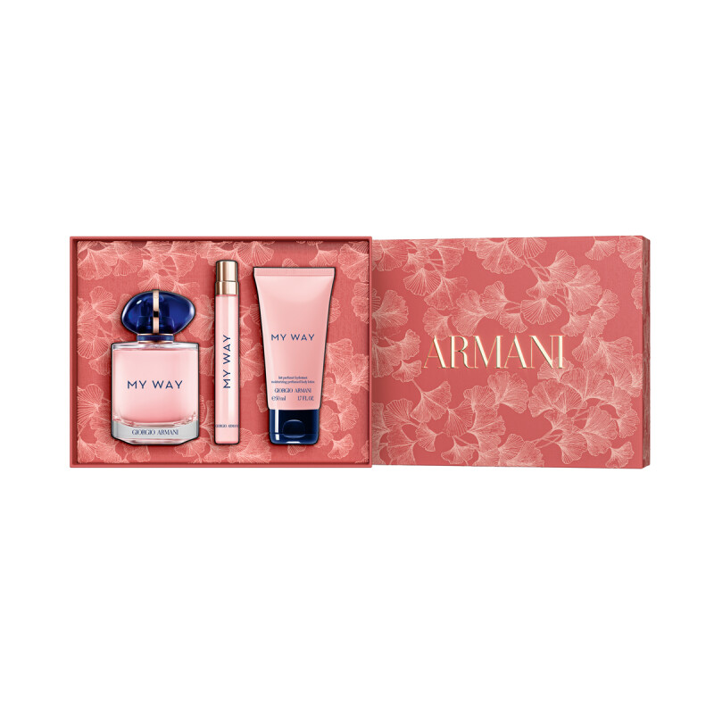 Set Giorgio Armani My Way Edp 90 Ml. + Mini 10 Ml + Loción 50 Ml. Set Giorgio Armani My Way Edp 90 Ml. + Mini 10 Ml + Loción 50 Ml.