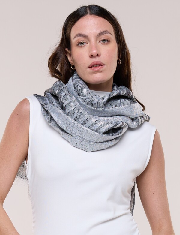 Pashmina Noche PLATEADO