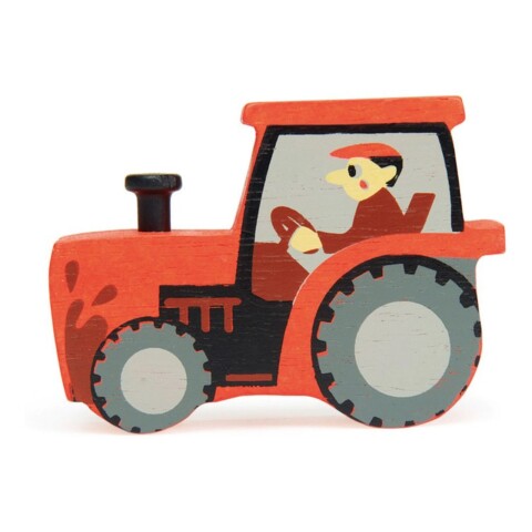 Tender Leaf Toys Tractor Juguete Madera Niños Granja Tender Leaf Toys Tractor Juguete Madera Niños Granja