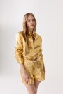 CAMISA DE LINO METALIZADO SAN Oro