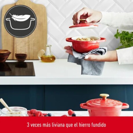 Set 2 Ollas Tefal 11cm | Mini-cocotte Air | Color rojo. Set 2 Ollas Tefal 11cm | Mini-cocotte Air | Color rojo.