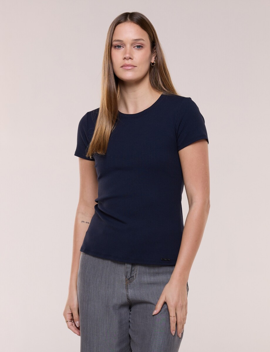 Remera Básica Ribs - Marino 