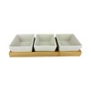 Set de 3 deeps con bandeja de madera Set de 3 deeps con bandeja de madera