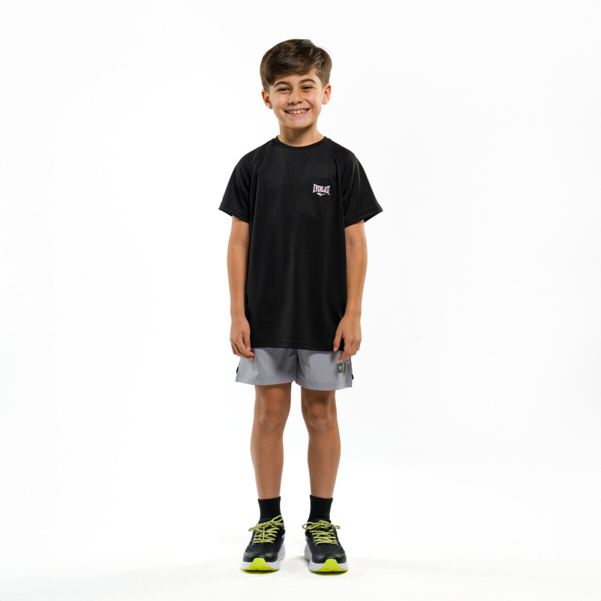 SHORT BOYS POLY/SPX RANK-GY - GRIS CLARO/NEGRO/NARANJA 