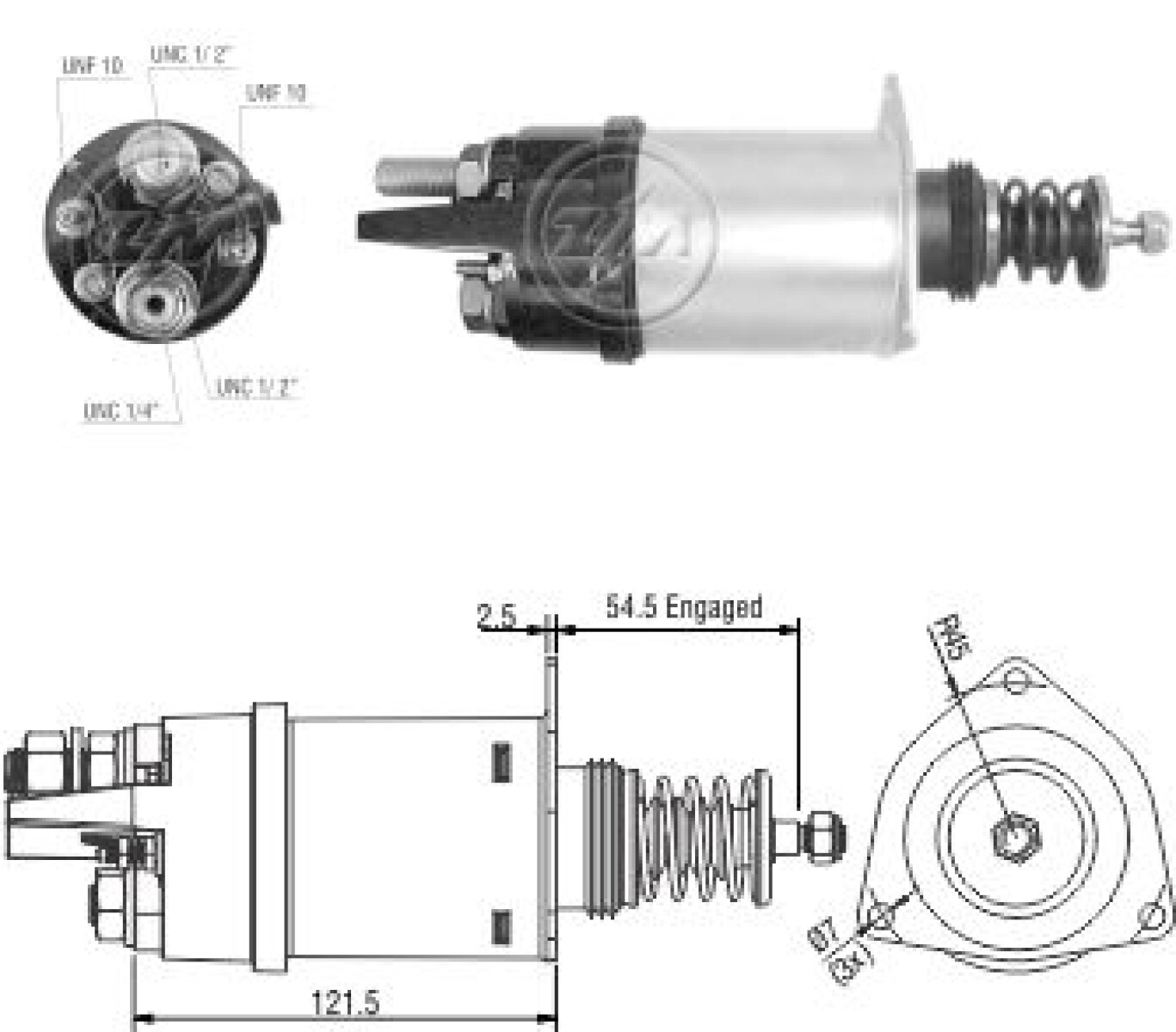AUTOMATICO DE ARRANQUE FORD CASE N.HOLLAND - M.FERGUSON - F - D.REMY 37MT 12V ZM 