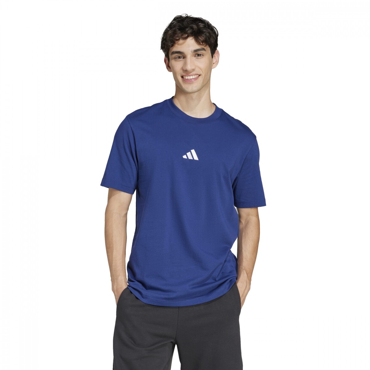CAMISETA ADIDAS M SL SJ T Hombre JF1093 - Azul Oscuro-blanco 