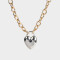 Collares Cortos Con corazón Collar Corto Con Corazón Mixplating - Combinacion Bicolor