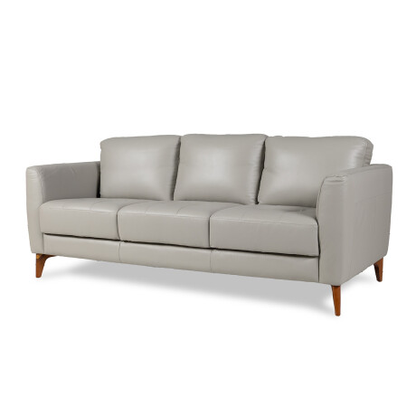 Sofa Milan 0521 - Cuero Advanced - 3 cuerpos Silver