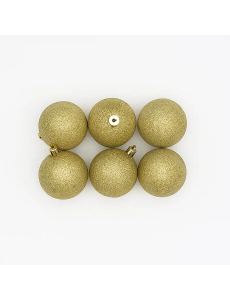 ESFERA CLEAR BEADS 6CM X 6 UNID.ORO ESFERA CLEAR BEADS 6CM X 6 UNID.ORO