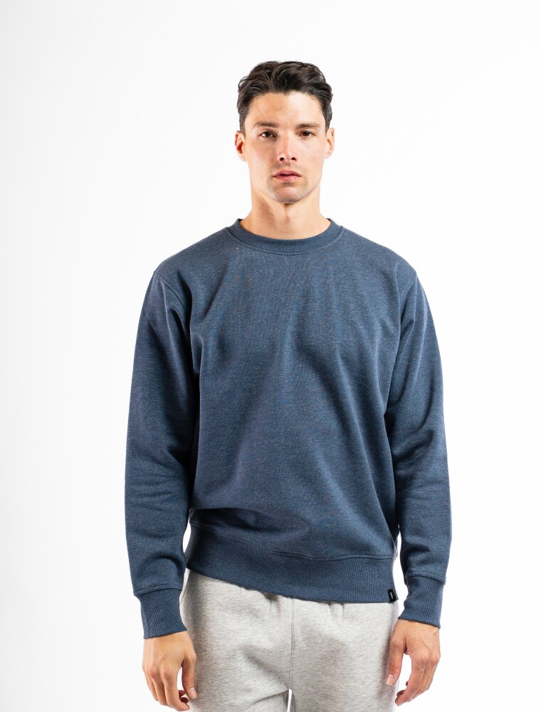 Buzo de Felpa Liso Sidney Azul Melange