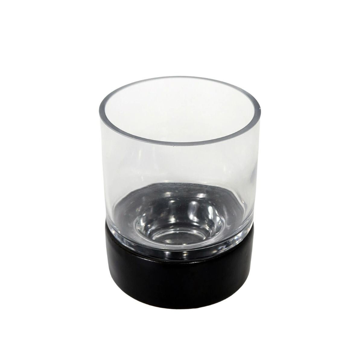 PORTA VELA DE VIDRIO C/BASE 10X12.5CM 