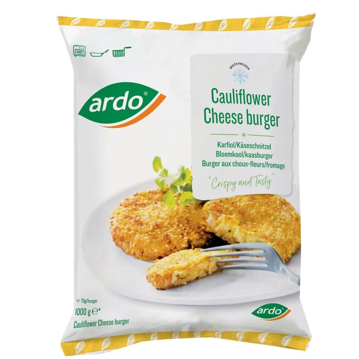 Hamburguesa de coliflor y queso Ardo - 1 kg 