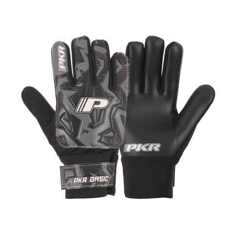 Guantes Golero Entrenamiento Niños Poker Negro-Gris