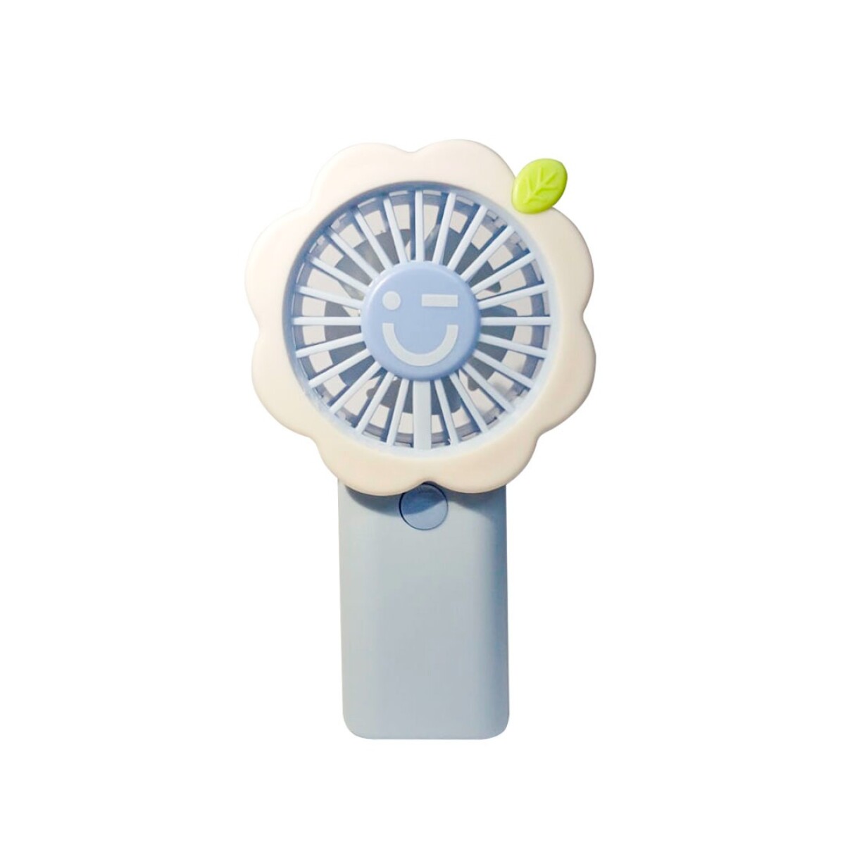 Ventilador floral - celeste 