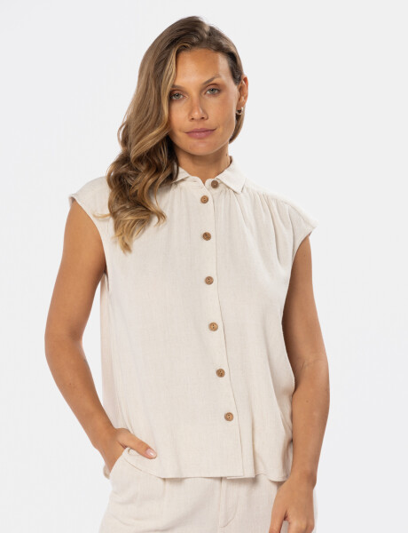 CAMISA DE LINO Beige