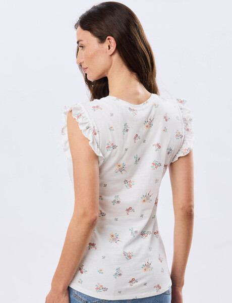 REMERA ESTAMPADA DE ALGODÓN Blanco