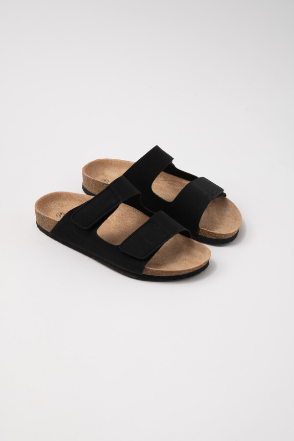 Sandalia velcro Negra