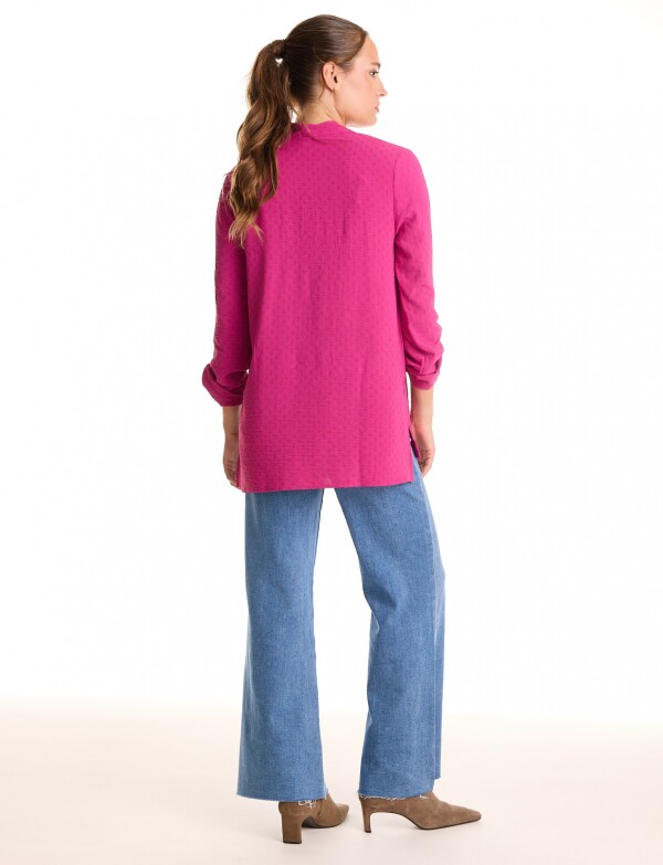 Blusa Escote V FUCSIA