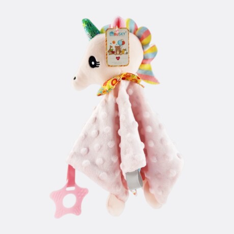 Peluche Apego De Bebé Animales Tiernos Unicornio Rosa