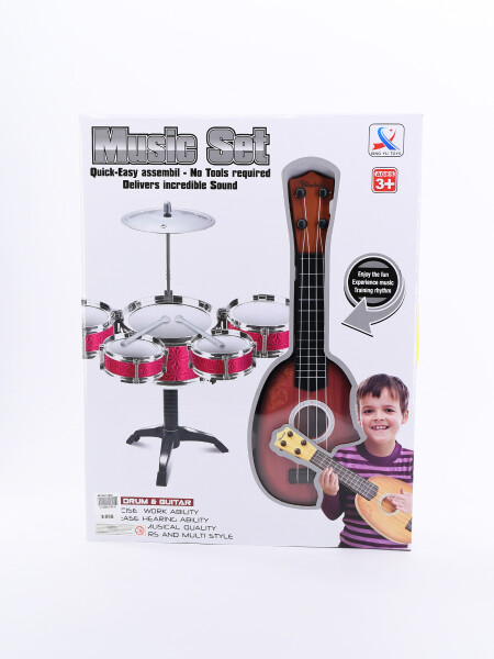 BATERIA Y UKELELE MARRON