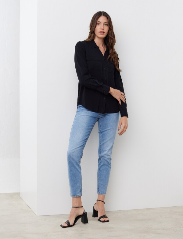 Camisa Bolsillos NEGRO