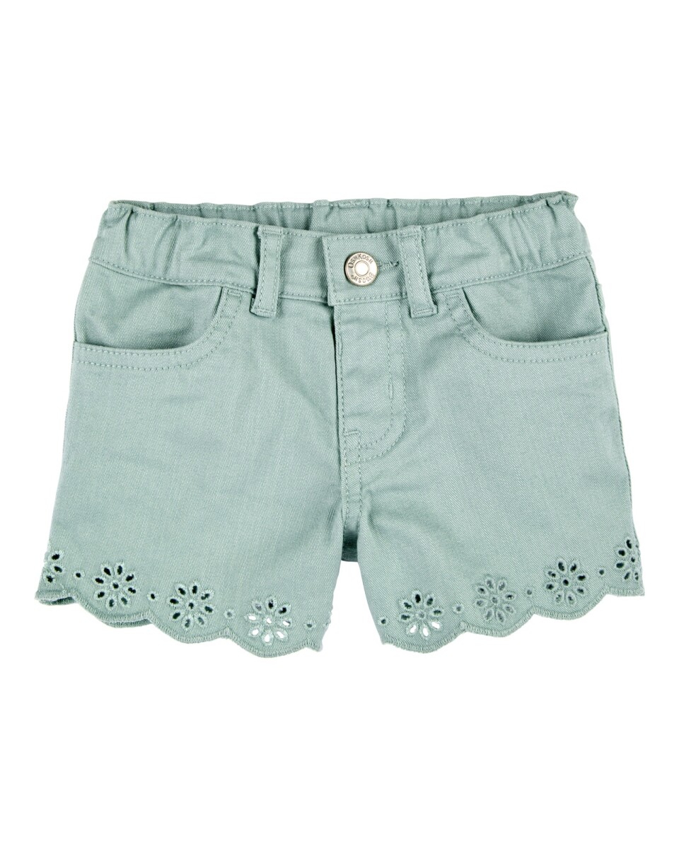 Short de algodón, dobladillo con ojales 