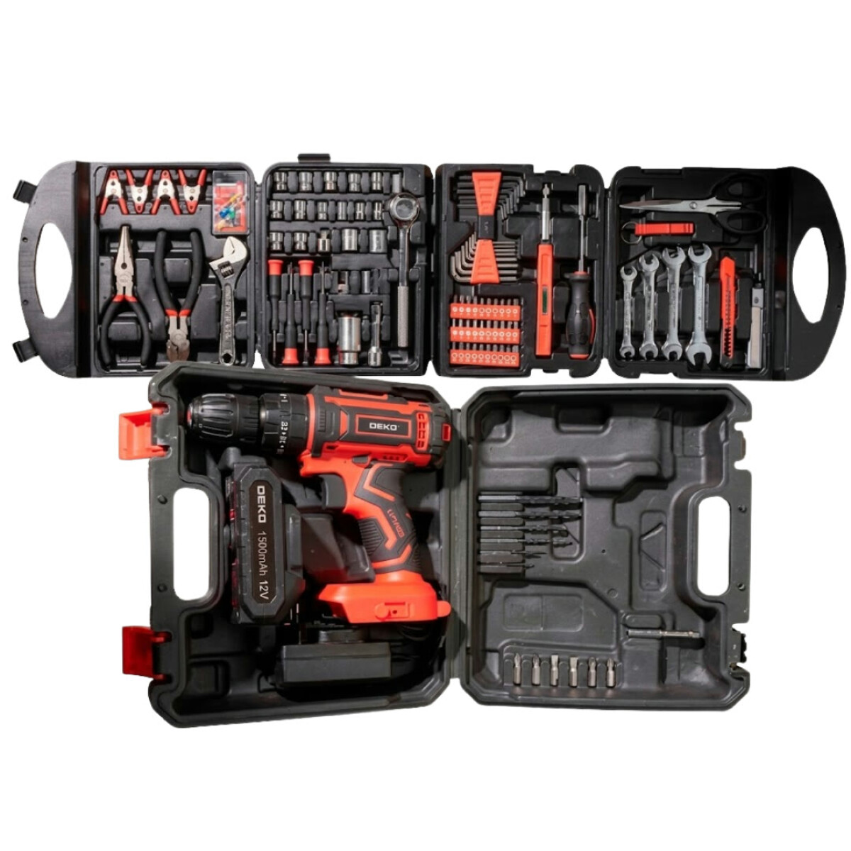Kit de Taladro De Impacto 16PCS NHK-217+ Kit De Herramientas NHK-052 