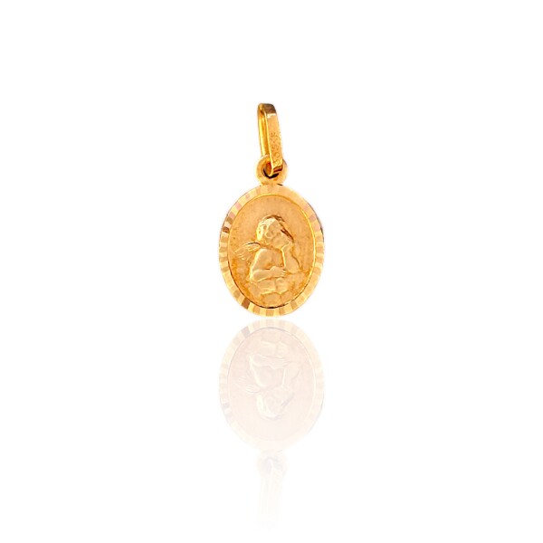 Dije Ángel de la guarda-Oro bajo-Sin Piedra-CP8578 Sinpiedra