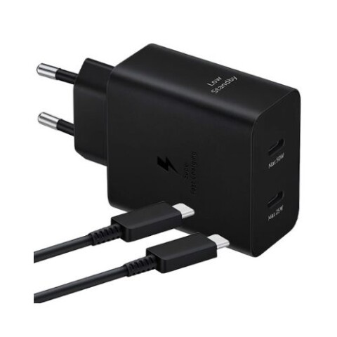 SAMSUNG CARGADOR 50W ADAPTER DUO BLACK Samsung Cargador 50w Adapter Duo Black