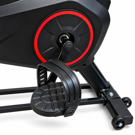 Bicicleta Spinning Hogar Disco 8kg Monitor Pulso Regulable Negro/rojo