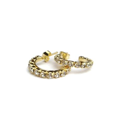 Aros Lizzi Gold Argollas de Strass 001