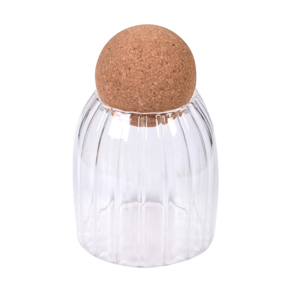 FRASCO ACANALADO SMALL VIDRIO TRANSPARENTE BOBBIE