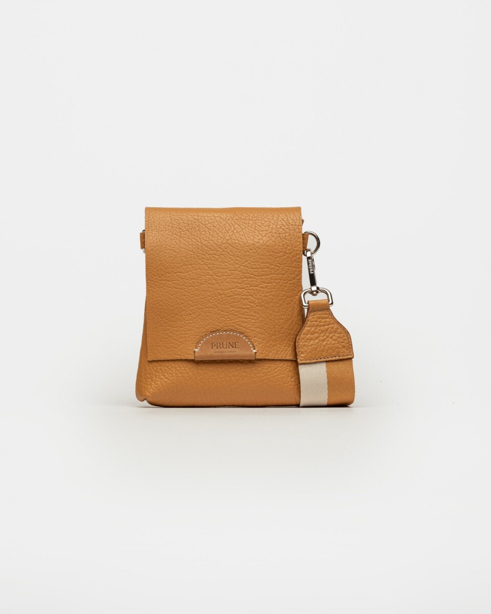 Mini bag Olivia en cuero graneado - Cuoio 