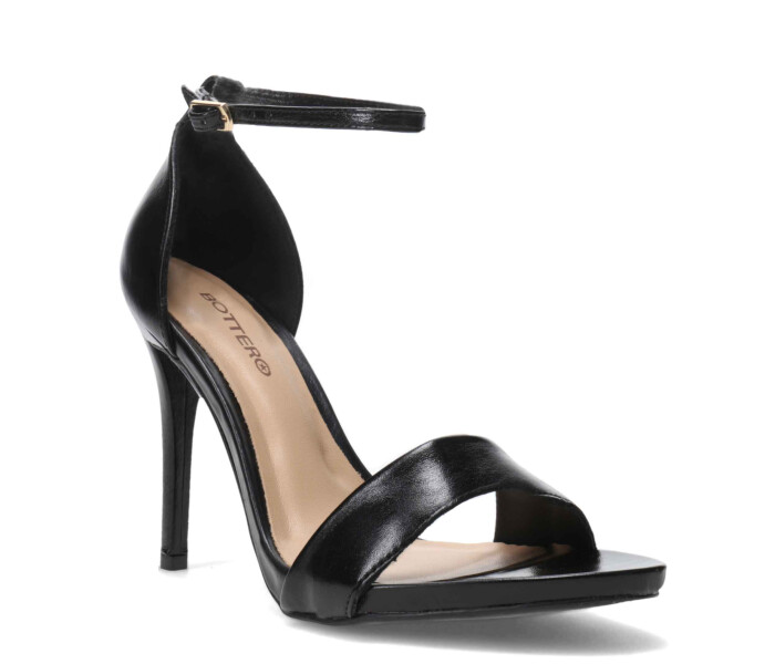 Sandalia de Mujer Bottero con pulsera y taco fino Negro