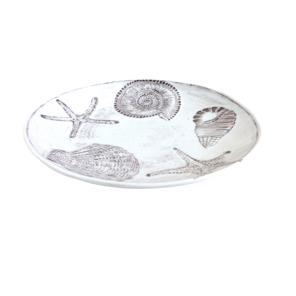 PLATO LLANO MELAMINA 27.5CM LINEA MARINA 