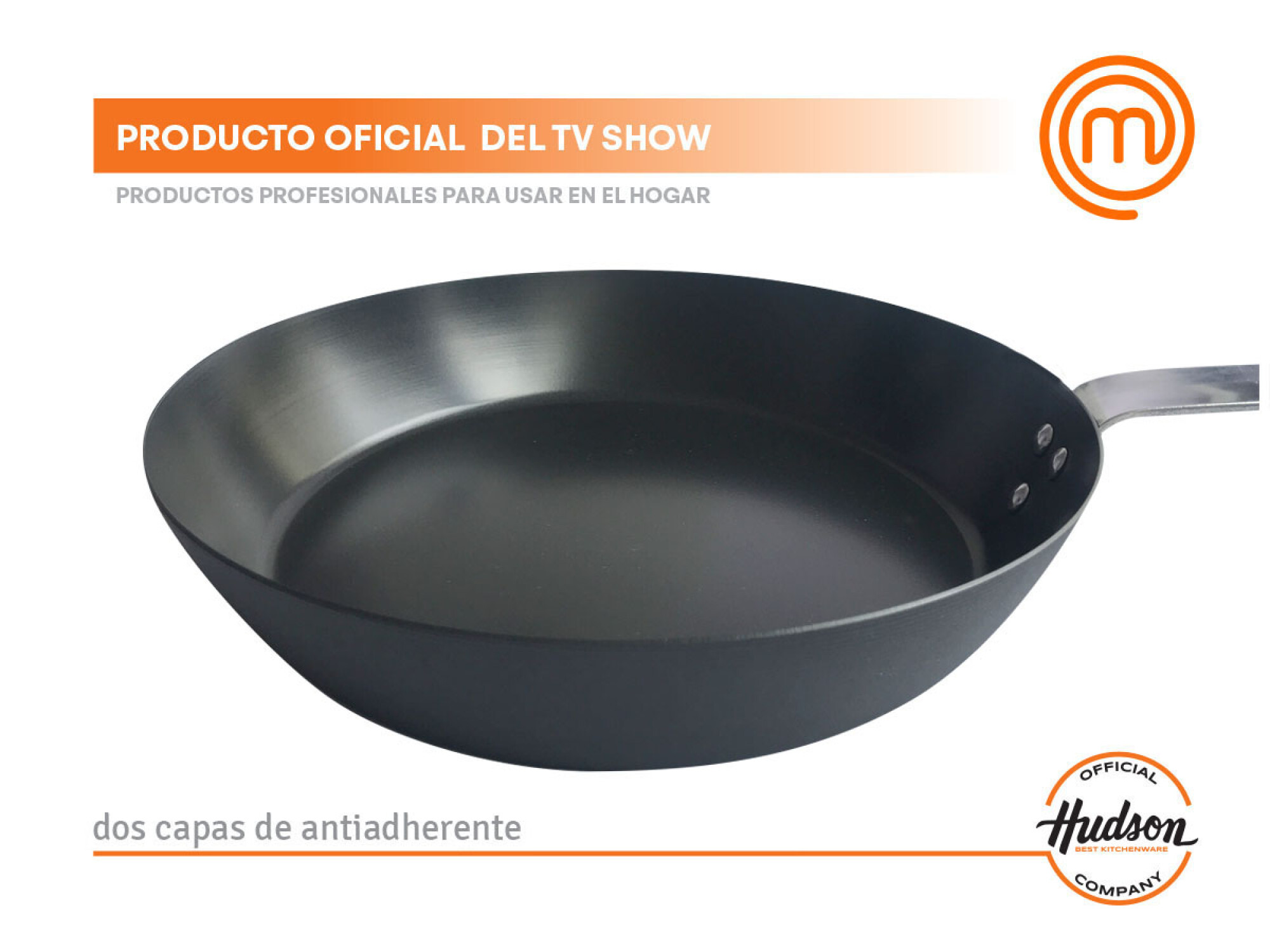 Sartén Acero De Carbono Con Antiadherente - 20 cm — Hudson Cocina
