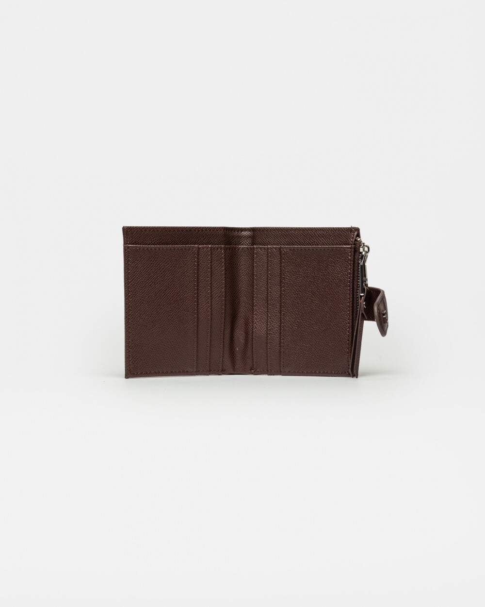 Billetera Rio en efecto cuero Chocolate
