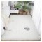 Alfombra Tapete Shaggy Peluda 100 X 150cm Pelo Alto Blanco