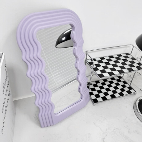 Espejo de tocador con marco en forma de ondas Violeta