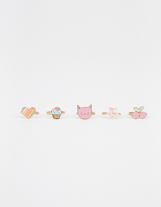 Anillos Infantiles Cajitas Cajita De Anillos Kids Cupcake - Rosa Claro