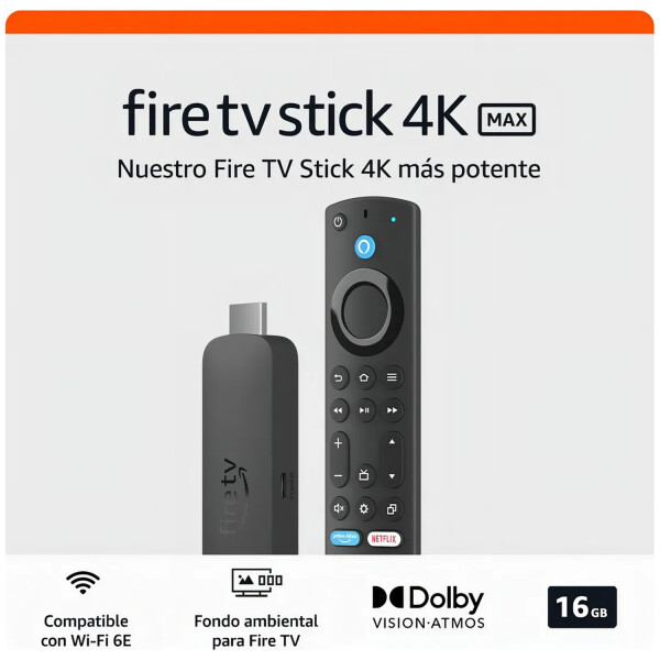 Amazon Fire Sitch 4k Max Tv Box Control Voz Wifi AMAZON FIRE STICK 4K MAX DF